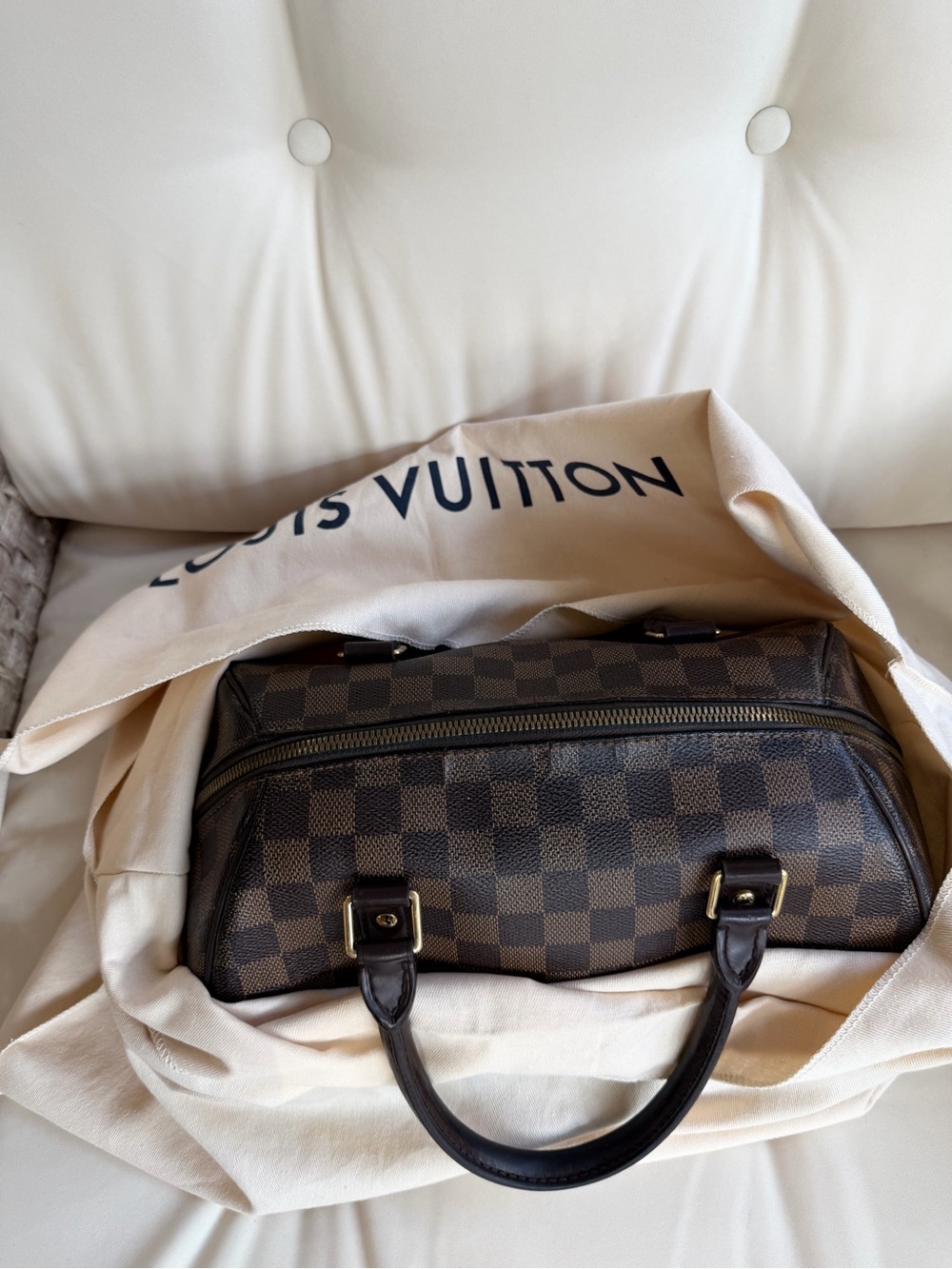 Louis Vuitton Authentic Damier Ribera MM Handbag